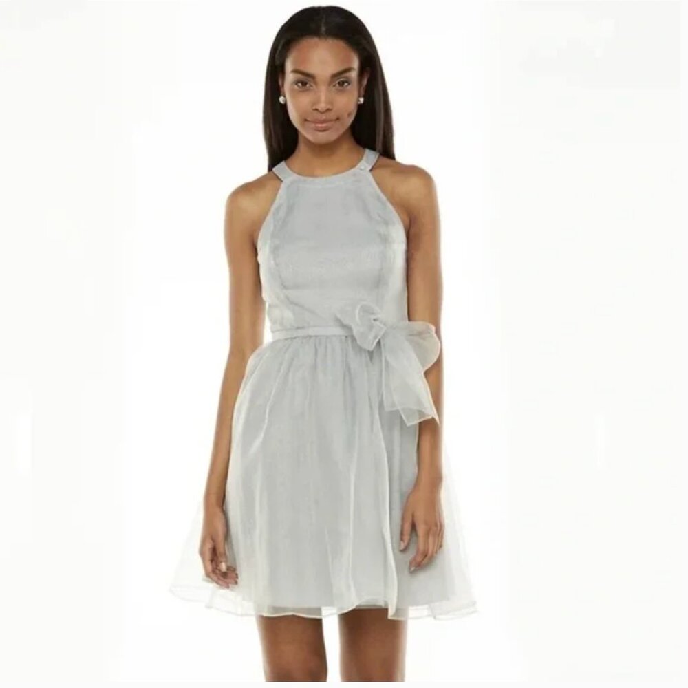 LC Lauren Conrad Dusty Blue Cocktail Party Dress